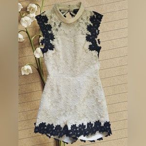 Laced Short Jumpsuit Romper